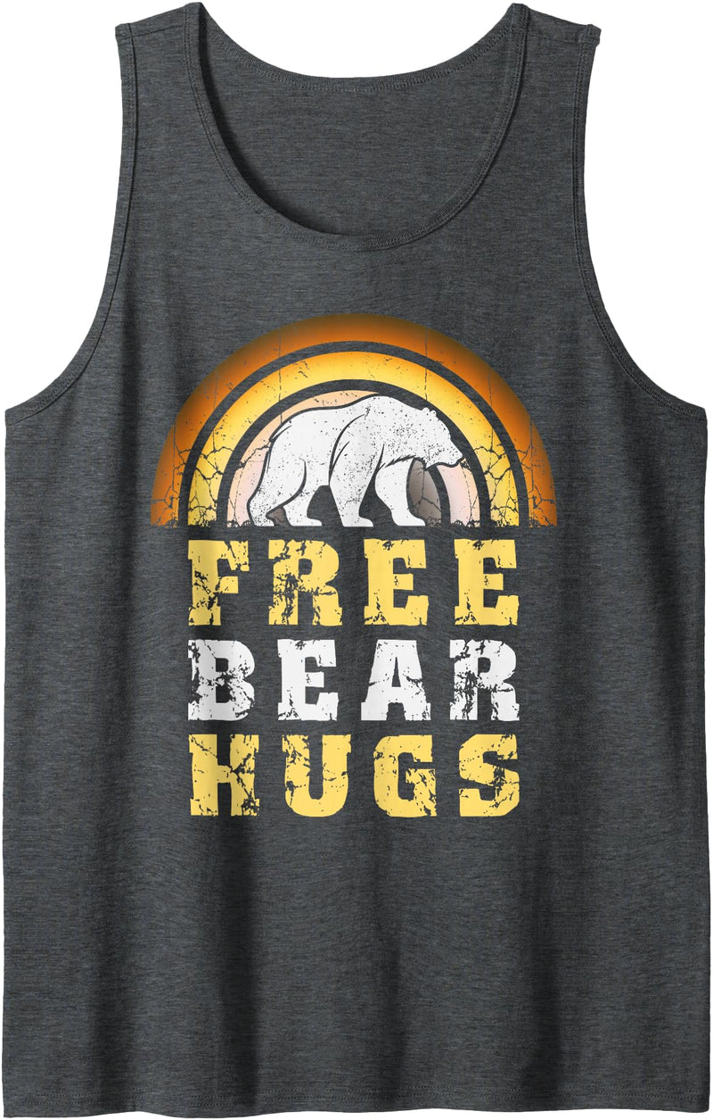 Bear Gay Pride by Content Design Studio Mens Bear Community, Free Bear Hugs, Bear Flag, Gay Bear Pride Tank Top - Dark Heather Grey