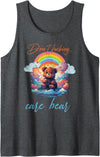 Don't fucking care bear tees Don't fucking care bear Tank Top - Dark Heather Grey
