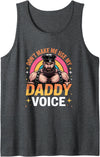 Gay Bear Pride by Zynx Don't Make Me Use My Daddy Voice Funny Gay Bear Pride Tank Top - Dark Heather Grey