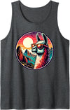 Peruvian Trip And Llama Peru Vacation Alpaca At Machu Picchu in Peru Tank Top - Dark Heather Grey