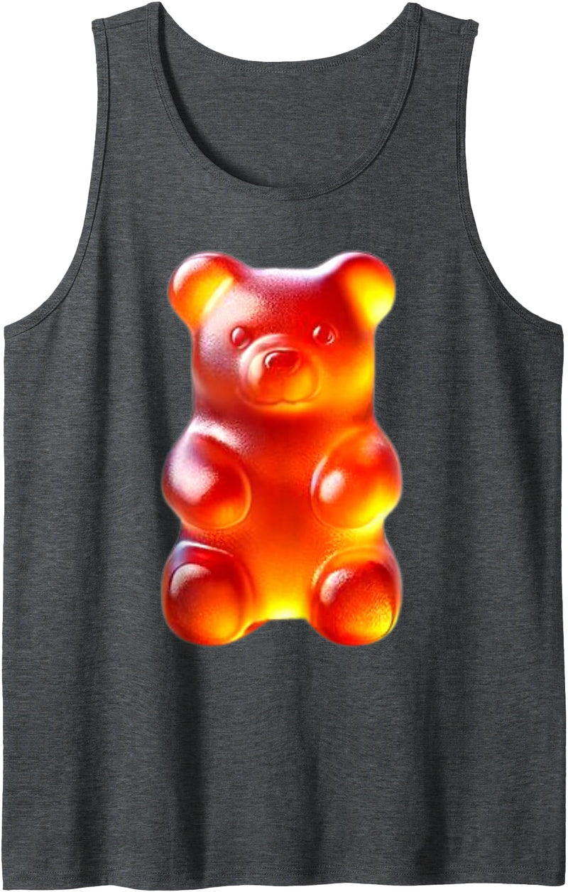 Urban Empyre Orange Gummy Bear Tank Top - Dark Heather Grey