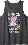Peppa Pig Dance Like Nobody Is Watching Joyful Tank Top - Dark Heather Grey