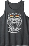 Bear Gay Pride by Content Design Studio Mens Gay Bear Community Bear with Glasses Tank Top - Dark Heather Grey