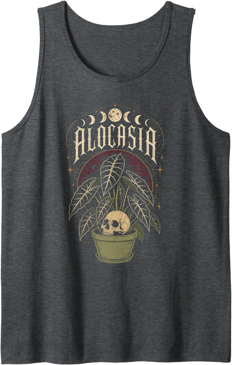 Plant Lover Houseplant Gifts & More QQ0 Alocasia Gothic Botanical Rare Aroid Plant Collector Gift Sleeveless Tank Top - Dark