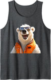 Funny Polar Bears for every Bear Lover Polar Bear With Sunglasses Animal Love Bears Cute Polar Bear Tank Top - Dark Heather Grey