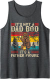 Vintage DAD BOD Tees It's Not A Dad Bod It's A Father Figure Retro Bear Fathers Tank Top - Dark Heather Grey