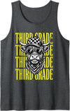 3rd Grade Student Teacher First Day Of School Tees Funny Third Grade Teacher Cute Cow Back to School Students Tank Top -