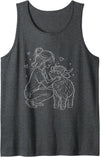 Highland Cow Art Animal Lovers Outfit Highland Cow Art Animal Memories for Women Girls Mom Tank Top - Dark Heather Grey