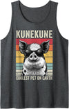 KuneKune Pig by AKH KuneKune Pig Coolest Pet On Earth, Vintage KuneKune Pig Tank Top - Dark Heather Grey