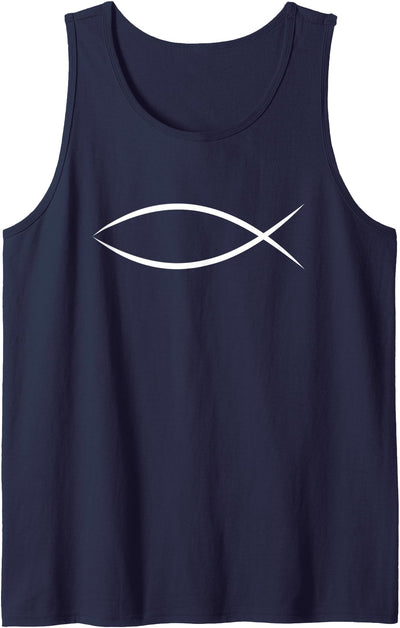 I LOVE JESUS APPAREL ICHTHYS ICHTHUS JESUS FISH CHRISTIAN SYMBOL Tank Top