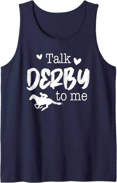 Funny Horse Racing Vintage Talk Derby To Me Tank Top