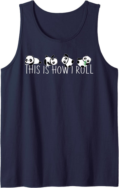 Cute Kawaii Bear Panda Family Funny This Is How I Roll Tank Top