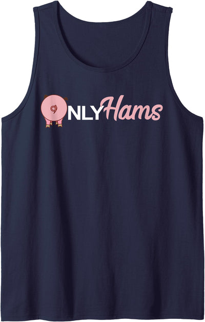 Funny Pig Only Hams Funny Pork Pig Farmer Tank Top