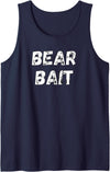 Bear Bait Funny Gay Bear Hunter Pride Merch Tank Top - Navy Blue