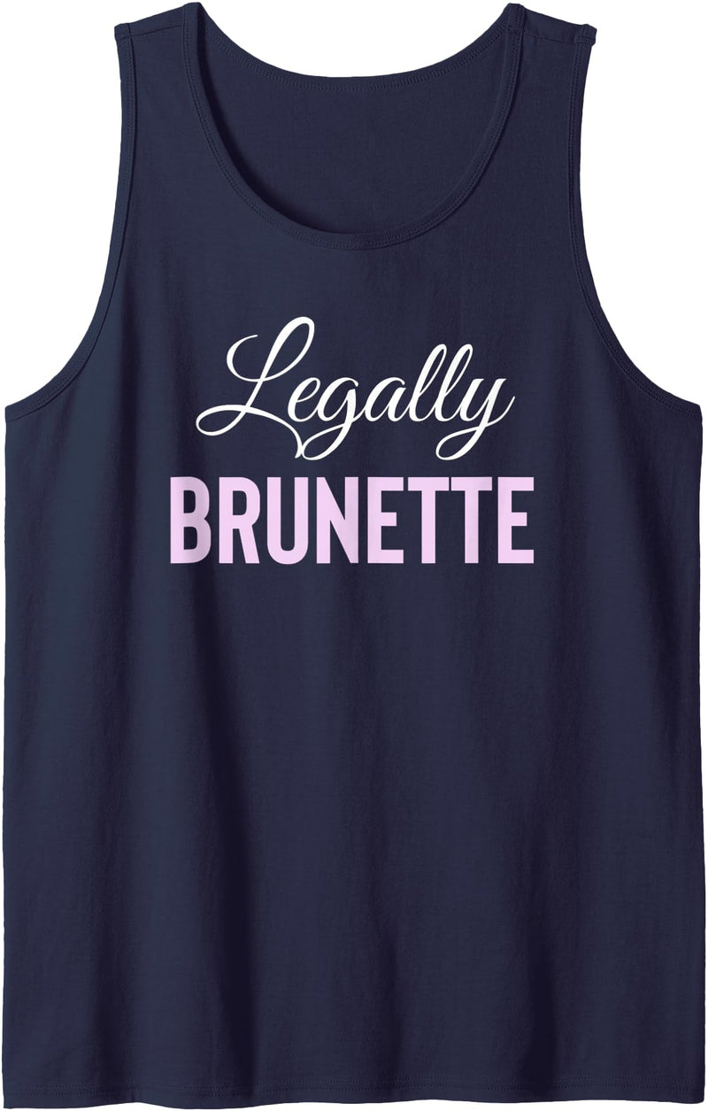 Bailey Bear Apparel Legally Brunette Lawyer Attorney Law School Tank Top - Navy Blue