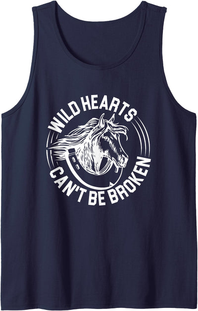 Wild Hearts Cant Be Broken Horses Jumping Horse Riding Tank Top