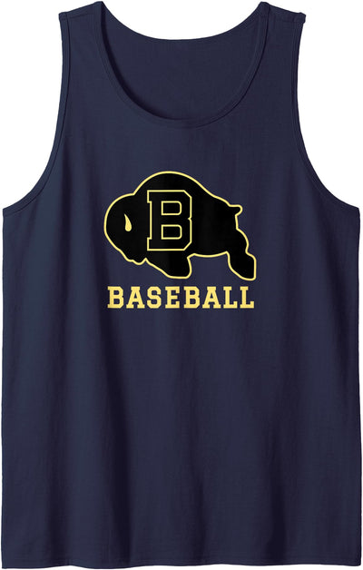 Cow Buffalo High School Buffalo Wy 82834 Wy Logo Baseball Tank Top