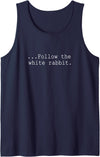 Follow the White Rabbit Tank Top in Navy Blue