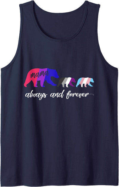 Bisexual Mama Bear - Asexual and Transgender Tank Top