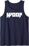 Mens WOOF Gay Men Bear Daddy Pride LGBTQIA+ Metal Funny Novelty Tank Top - Navy Blue