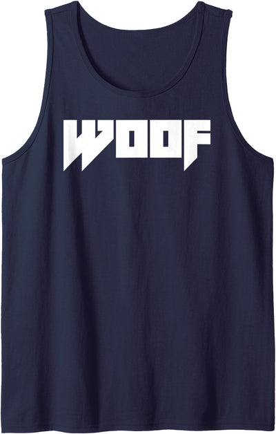 Mens WOOF Gay Men Bear Daddy Pride LGBTQIA+ Metal Funny Novelty Tank Top