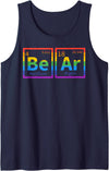 Bear Periodic Table Gay Bear Pride Rainbow LGBT Mens Bear Periodic Table Gay Bear LGBT Pride Rainbow For Gay Bear Tank Top - Navy Blue