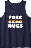 Gay Bear Pride Community Co. Mens Free Bear Hugs Gay Bear Tank Top - Navy Blue