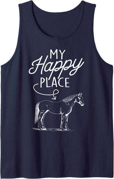 My Happy Place Horse Lover Gifts Tank Top