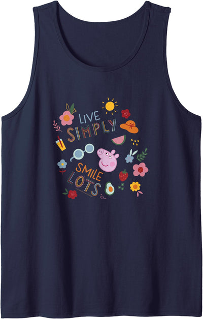 Live Simply Smile Lots Beautiful Colorful Collage Tank Top
