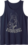 Viking Norway Norse Funny Gifts Men & Women Norwegian Scaninavian Horse - Norse Tank Top - Navy Blue