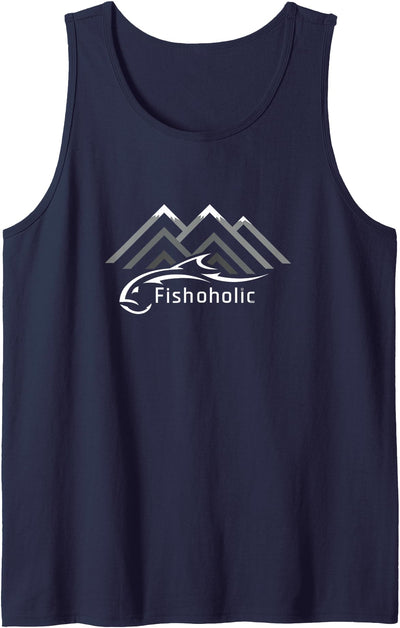 Logo for Fishing Enthusiasts - Snow Mountains Tank Top