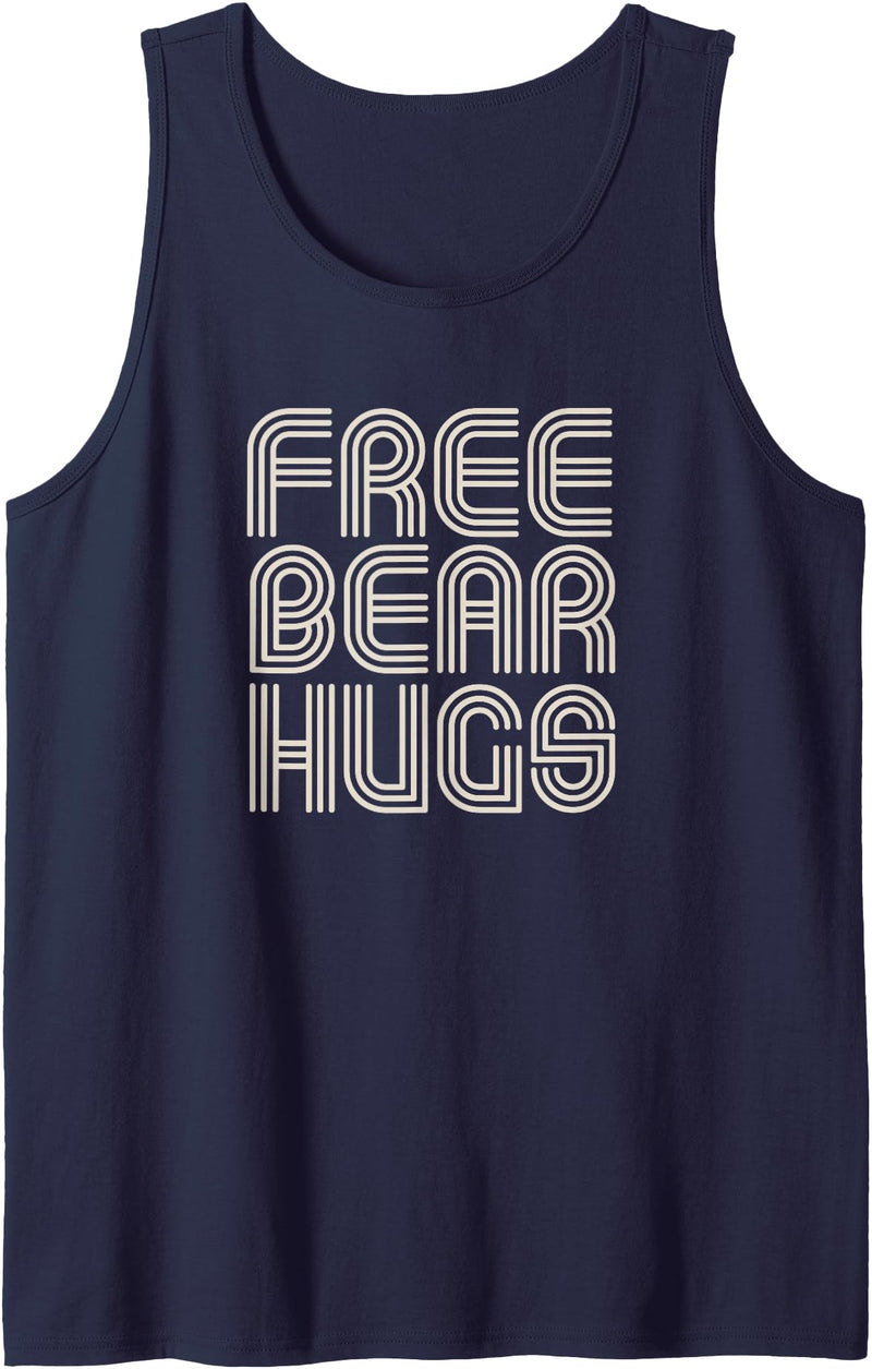 Funny Free Bear Hugs Merch Free Bear Hugs Tank Top - Navy Blue