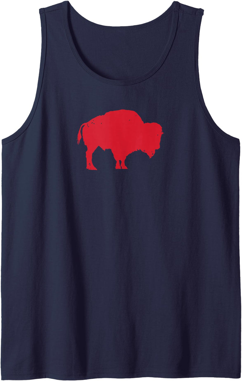 I Heart New York Shirt Buffalo 716, Vintage Tank Top - Navy Blue