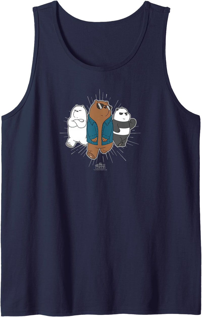 Cartoon Network We Bare Bears Jacket Tank Top - Navy Blue