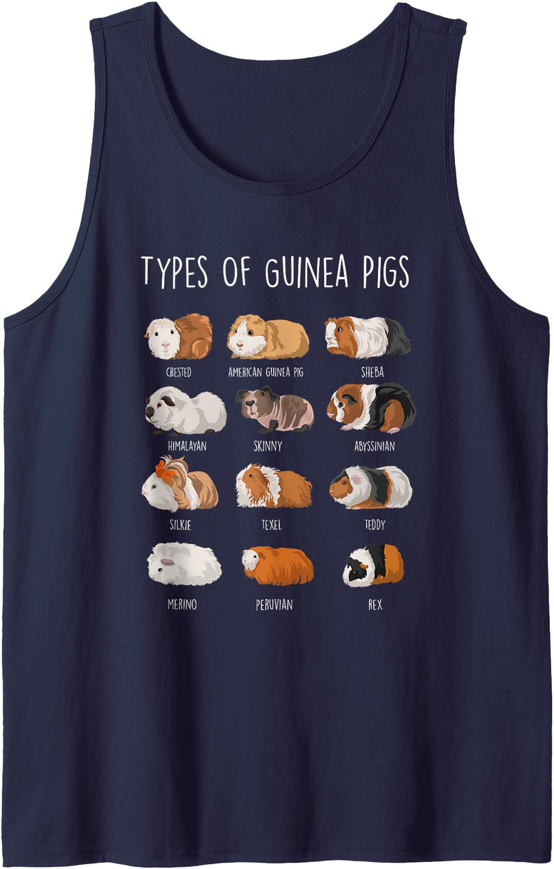 Funny Guinea Pig Sayings Design Shop Guinea Pig Types Of Guinea Pigs Tank Top - Navy Blue