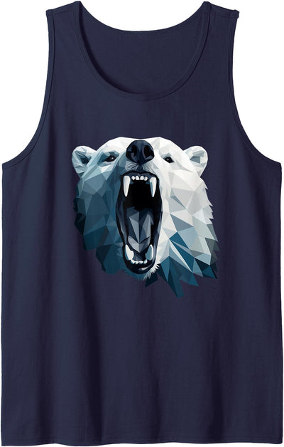 Crowed polar bear Apparel Geometric Style Polar Bear Tank Top