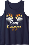 Bear Gay Pride by Content Design Studio Mens Bear Paws, Bear Flag, Gay Bear Pride, Bear Community Tank Top - Navy Blue