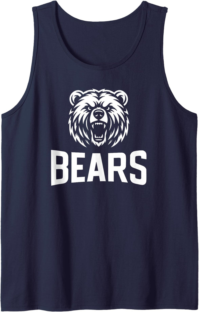 Utopia Sport Mascots Shop Bears Mascot 2 for Players and Fans Tank Top - Navy Blue