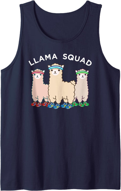 Llama Squad Running Jogger Animal Runner Tank Top