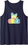 Geekists Pig Pride Funny Pig Pride Gift Rainbow Oink Novelty Animal Humor Tank Top - Navy Blue
