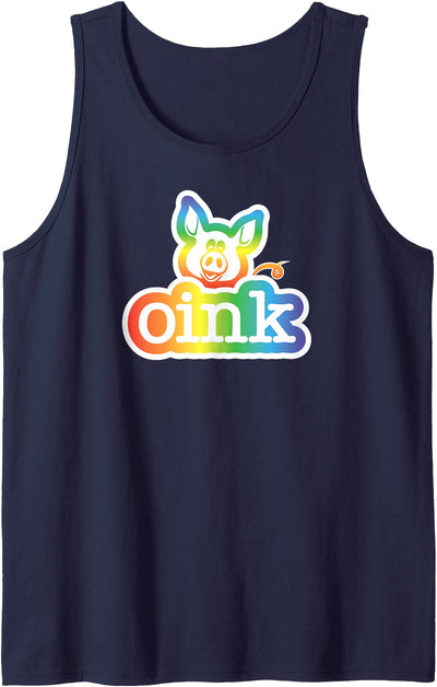 Funny Pig Pride Gift Rainbow Oink Novelty Animal Humor Tank Top