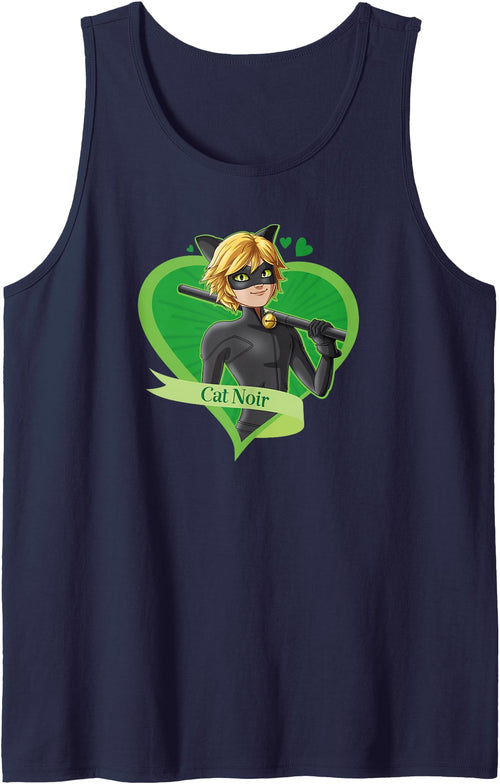 Miraculous Ladybug Valentine's Day Love from Cat Noir Tank Top - Navy Blue