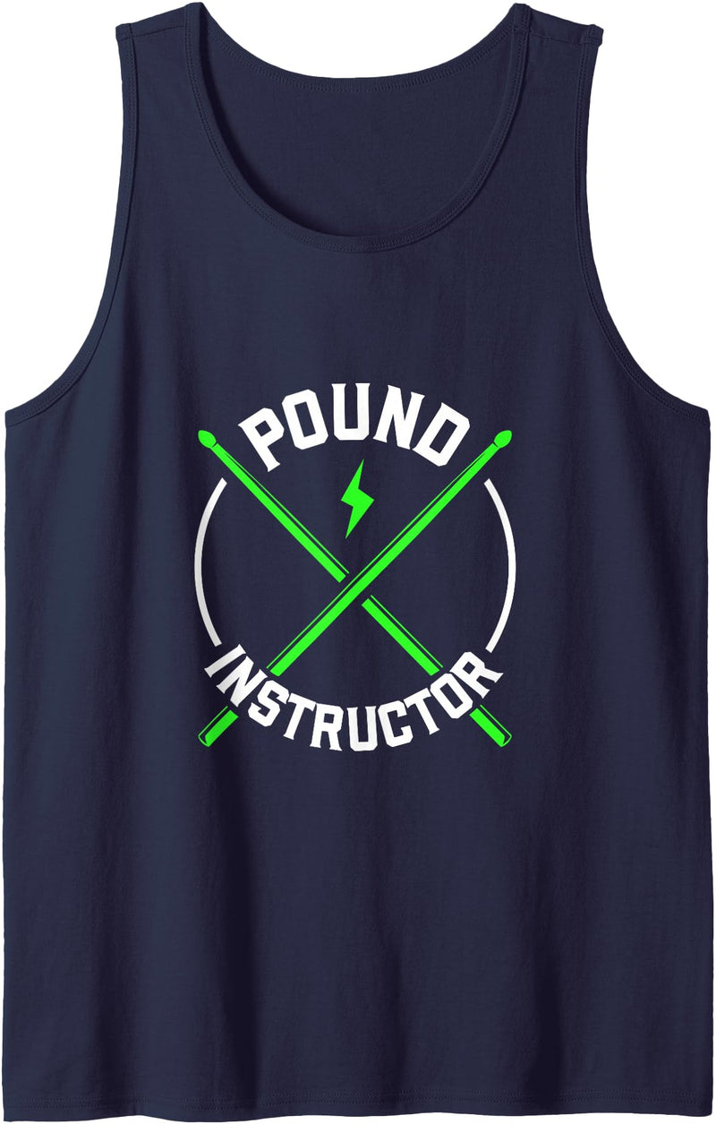 Pound Fitness clothing and designs Pound Instructor - Pound Fitness Tank Top - Navy Blue
