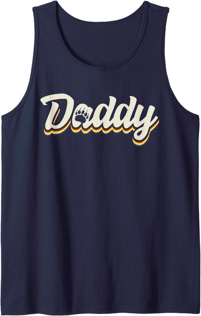 Mens Daddy Bear Gay Pride LGBT Bear Flag Tank Top