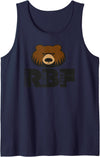 Bearsleeve Mens RBF Resting Bear Face Bear Pride Tank Top - Navy Blue