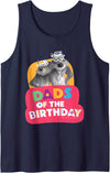 Masha and the Bear Friends. Dads of The Birthday Tank Top - Navy Blue