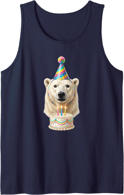 Birthday Party Polar Bear Polar Bear Birthday Tank Top