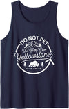 Do Not Pet The Fluffy Cows Gifts for Men & Boys Do Not Pet The Fluffy Cows Buffalo & Bison Yellowstone Park Tank Top - Navy