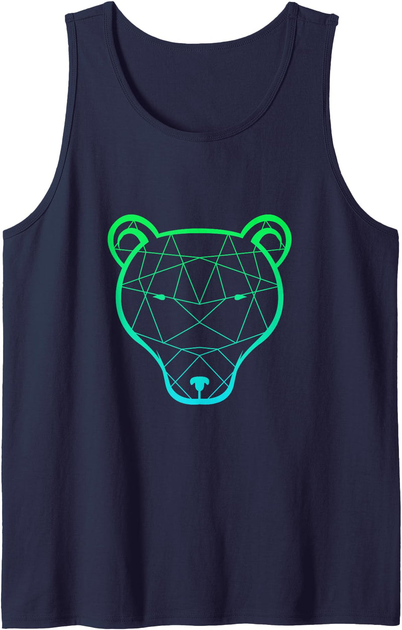PV247 bear on the hunt Bear grizzly bear brown bear mighty bear paw hunter wild Tank Top - Navy Blue