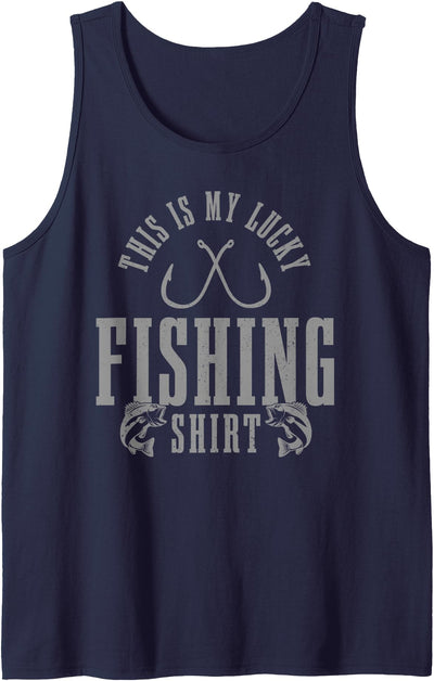 Fishing Saying Angler Gift This Is My Lucky Fishing Tank Top